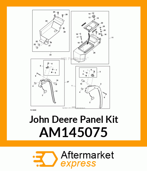 PANEL KIT, DELUXE CAB CLOSEOUT PANE AM145075