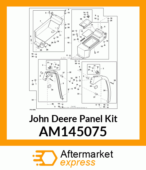 PANEL KIT, DELUXE CAB CLOSEOUT PANE AM145075