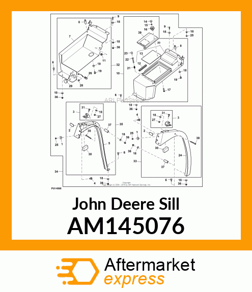 SILL, DELUXE CAB DOOR SILL, LEFT AM145076