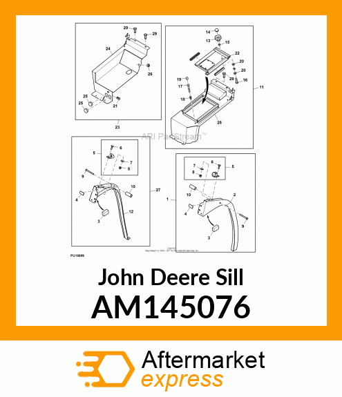 SILL, DELUXE CAB DOOR SILL, LEFT AM145076