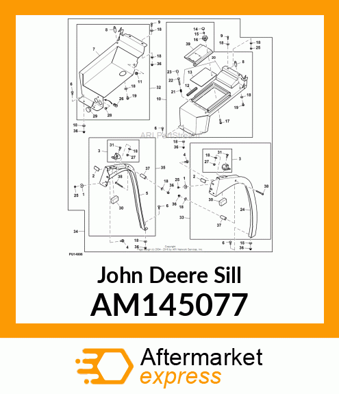 SILL, DELUXE CAB DOOR SILL, RIGHT AM145077