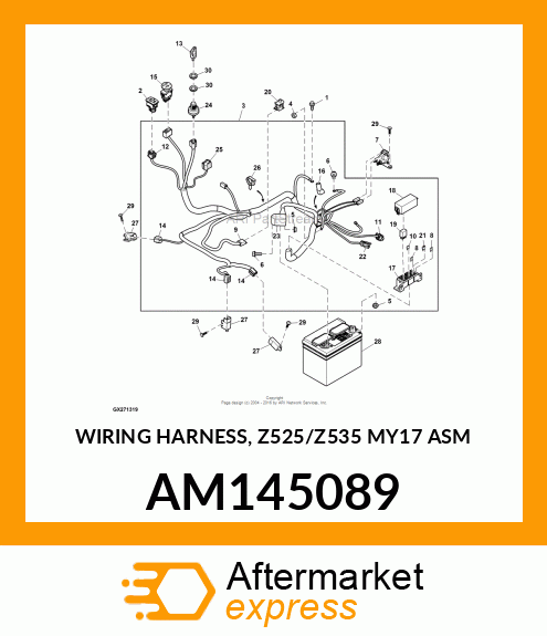 WIRING HARNESS, Z525/Z535 MY17 ASM AM145089