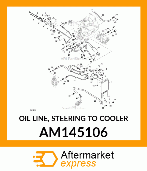 OIL LINE, STEERING TO COOLER AM145106