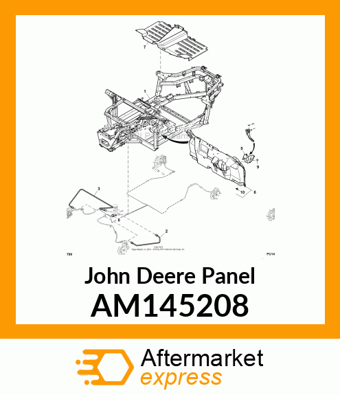 PANEL, FLOORPAN W/LABEL AM145208