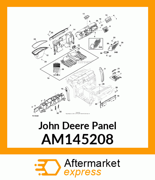 PANEL, FLOORPAN W/LABEL AM145208