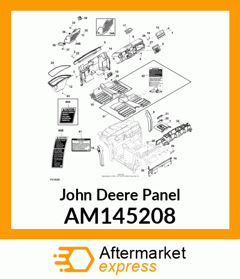 PANEL, FLOORPAN W/LABEL AM145208