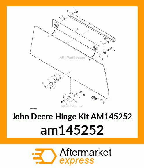 HINGE KIT, KIT, REAR WINDOW HINGES am145252