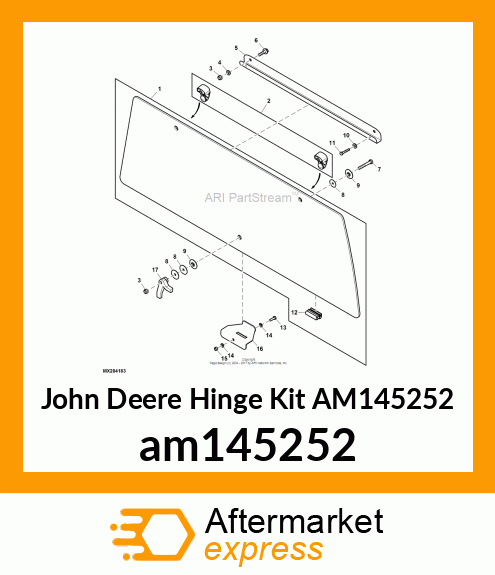 HINGE KIT, KIT, REAR WINDOW HINGES am145252