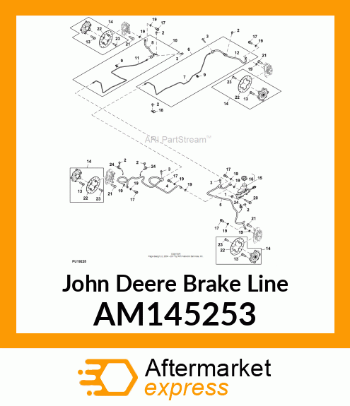 BRAKE LINE, BRAKE LINE, FRONT, RH F AM145253