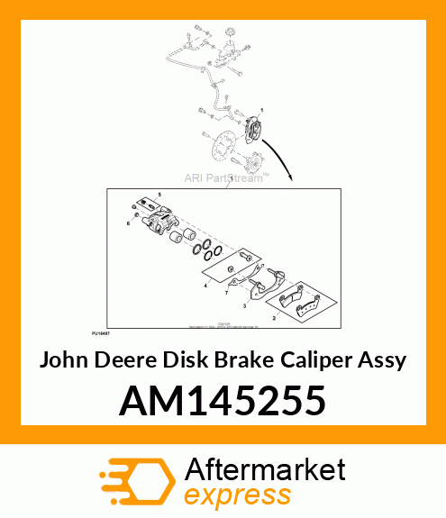 DISK BRAKE CALIPER ASSY, CALIPER, B AM145255