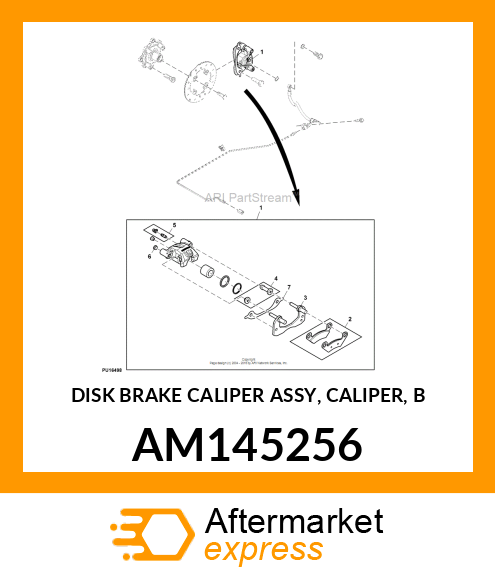 DISK BRAKE CALIPER ASSY, CALIPER, B AM145256