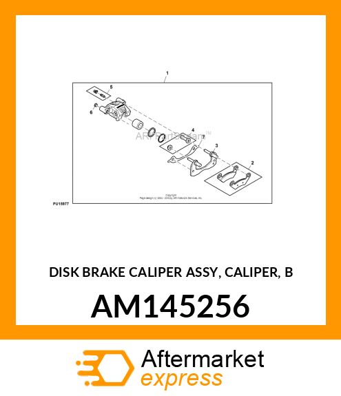 DISK BRAKE CALIPER ASSY, CALIPER, B AM145256