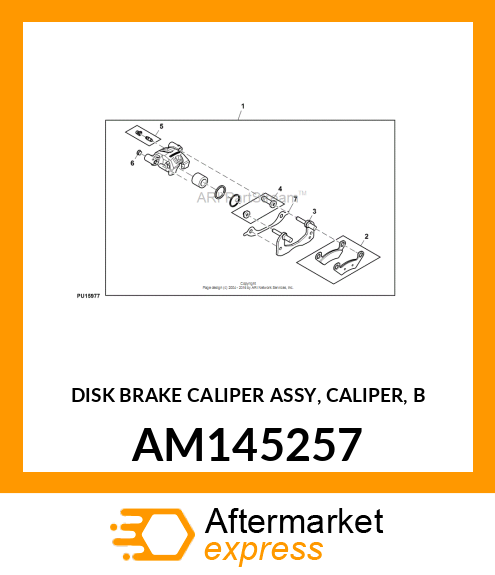 DISK BRAKE CALIPER ASSY, CALIPER, B AM145257