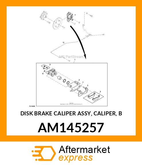 DISK BRAKE CALIPER ASSY, CALIPER, B AM145257