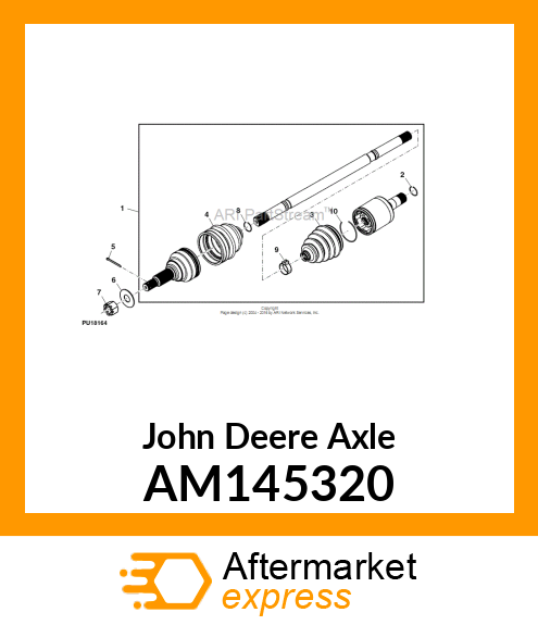 AXLE, REAR AXLE SHAFT, LH AM145320