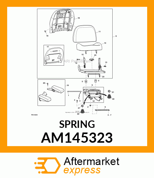 KIT, SUSPENSION SPRINGS AM145323