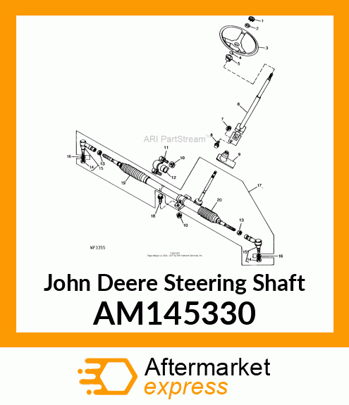 STEERING SHAFT, STEERING SHAFT KIT AM145330