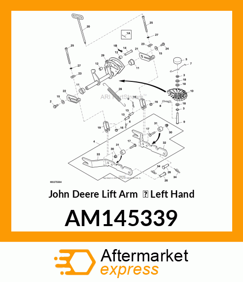 LIFT ARM, ARM LIFT ARM X700 LH AM145339