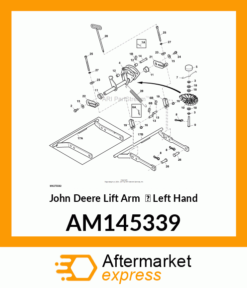 LIFT ARM, ARM LIFT ARM X700 LH AM145339