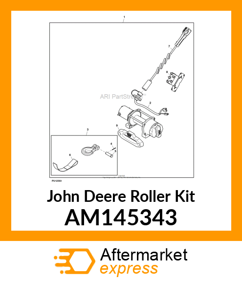 ROLLER KIT, 4500LB HAWSE FAIRLEAD AM145343