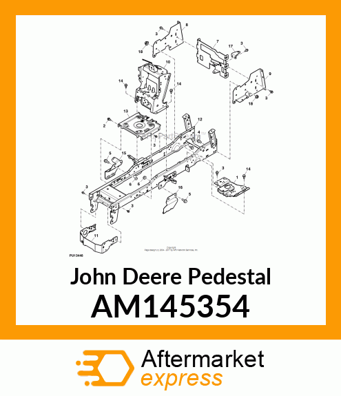 PEDESTAL, WELDMENT, MANUAL PEDESTAL AM145354