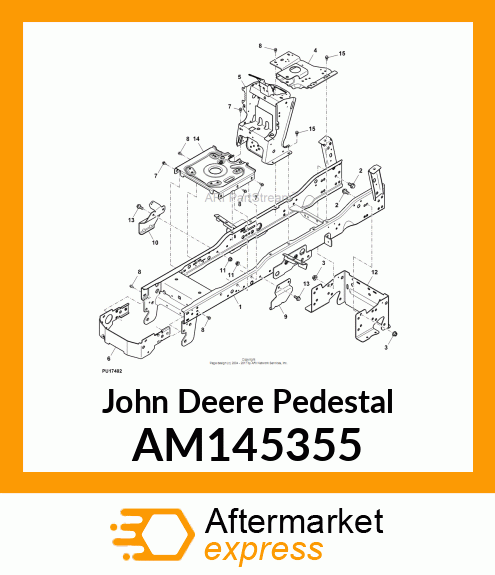 PEDESTAL, WELDMENT, POWER PEDESTAL AM145355