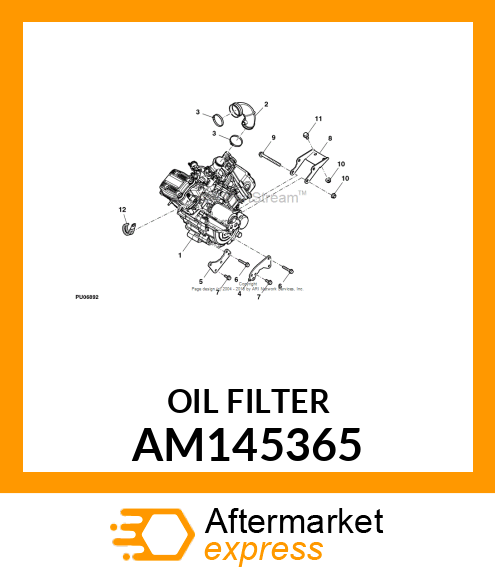 FILTER, ENGINE OIL AM145365