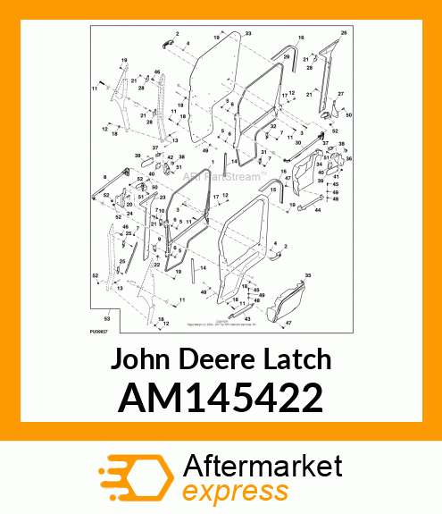 LATCH, LH REAR DOOR (MDUV) AM145422