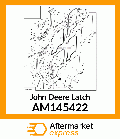 LATCH, LH REAR DOOR (MDUV) AM145422