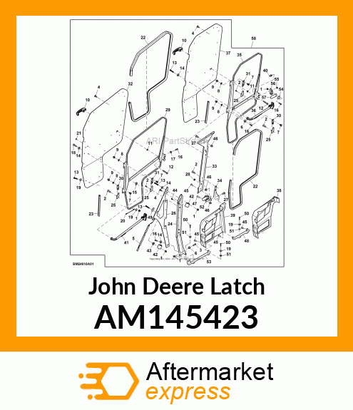 LATCH, RH REAR DOOR (MDUV) AM145423