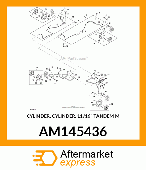 CYLINDER, CYLINDER, 11/16" TANDEM M AM145436