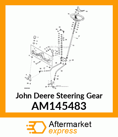 STEERING GEAR, PAINTED 4WS AM145483