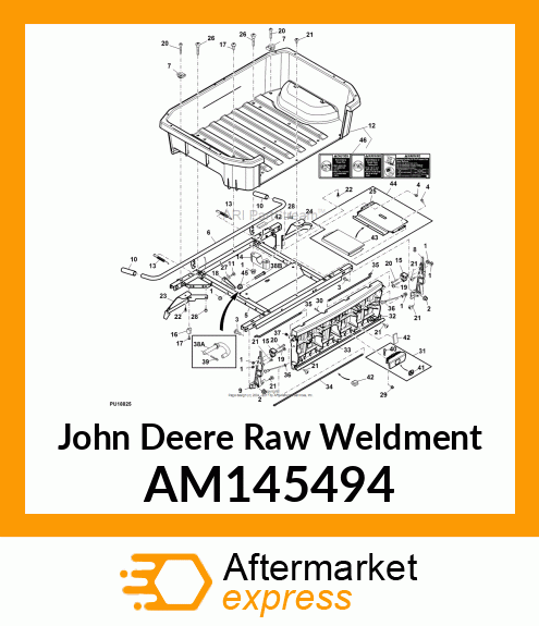 RAW WELDMENT, WELDMENT, CARGO BOX S AM145494