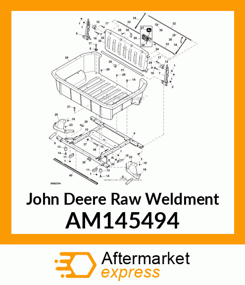 RAW WELDMENT, WELDMENT, CARGO BOX S AM145494