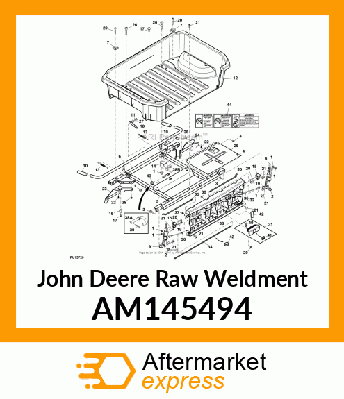 RAW WELDMENT, WELDMENT, CARGO BOX S AM145494