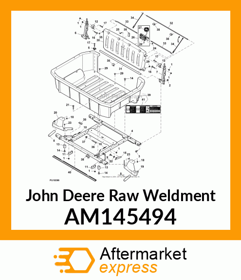 RAW WELDMENT, WELDMENT, CARGO BOX S AM145494