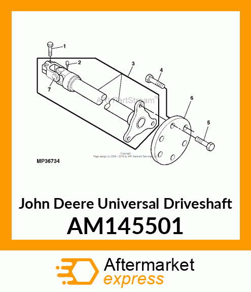 DRIVESHAFT, UNIVERSAL (GAS) AM145501