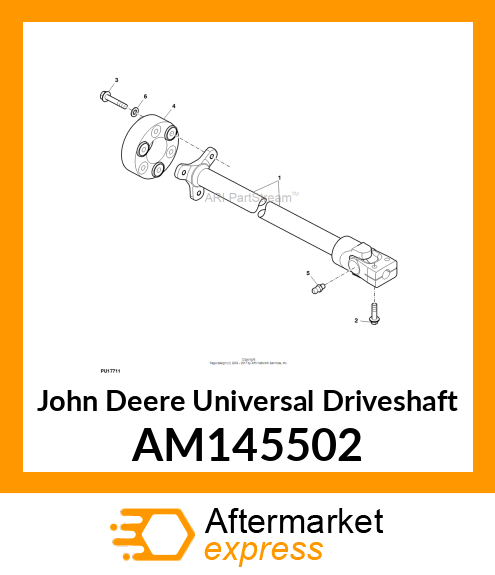 DRIVESHAFT, UNIVERSAL (DIESEL) AM145502