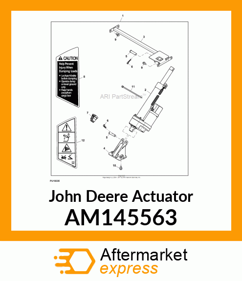 ACTUATOR, CYLINDER, BOX POWERLIFT X AM145563