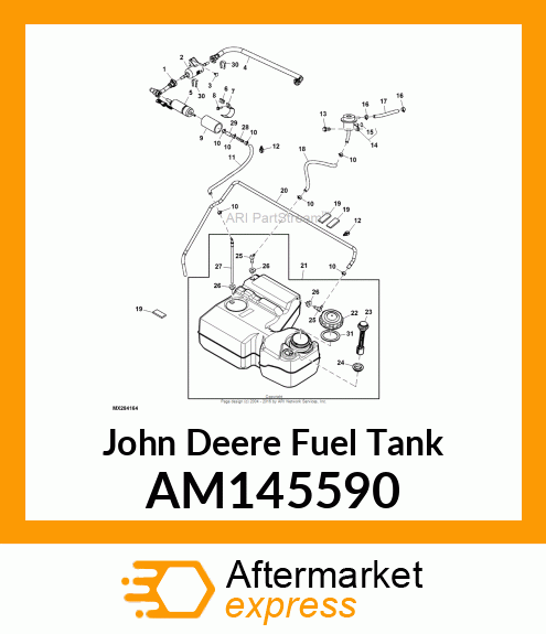 FUEL TANK, ASSY, XUV 5 GAL TANK MUL AM145590