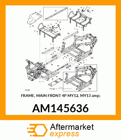 FRAME, MAIN FRONT 4P MY12, MY13 amp; AM145636
