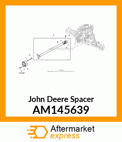 SPACER, COUPLING, FLEXIBLE DRIVELIN AM145639