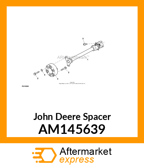 SPACER, COUPLING, FLEXIBLE DRIVELIN AM145639