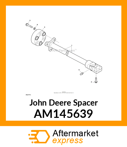 SPACER, COUPLING, FLEXIBLE DRIVELIN AM145639