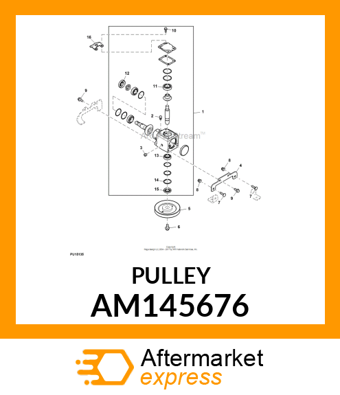 PULLEY, SHEAVE, 54HC GEARBOX AM145676