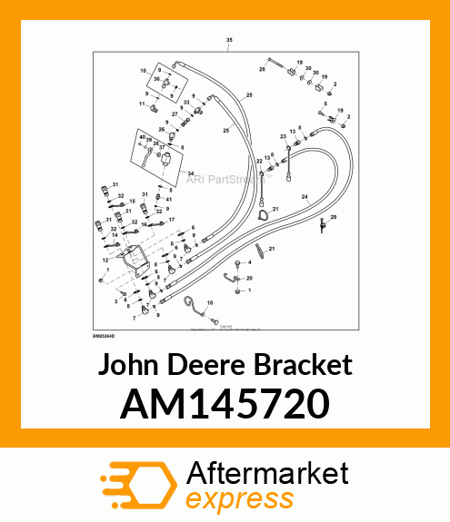 BRACKET, BRACKET, HYD COUPLER AM145720