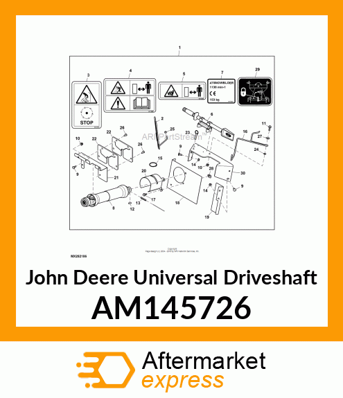 UNIVERSAL DRIVESHAFT, SHAFT, UNIVER AM145726