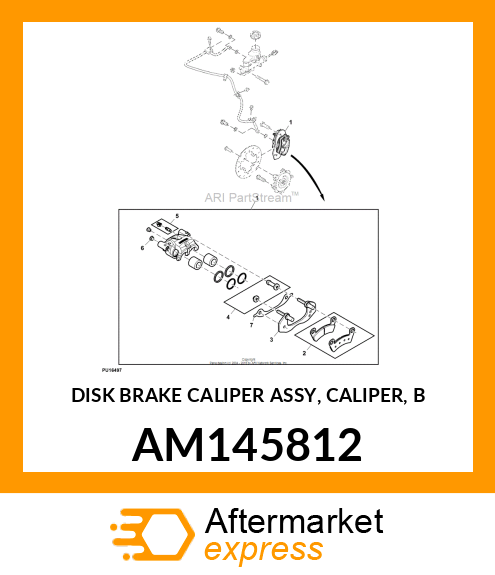 DISK BRAKE CALIPER ASSY, CALIPER, B AM145812