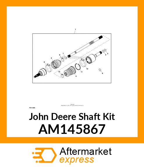 AXLE, KIT, REAR AM145867