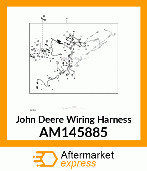 WIRING HARNESS, HARNESS ASSY, X7 EF AM145885